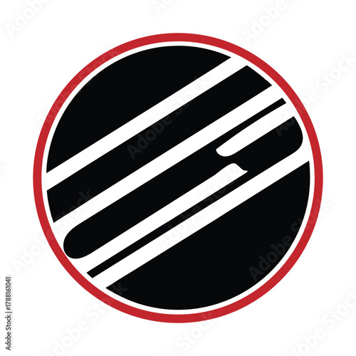 no parking no smoking and no entry warning signs vector illustration