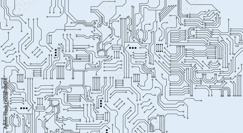 Circuit technology background with hi-tech digital data connection system and computer electronic design. 