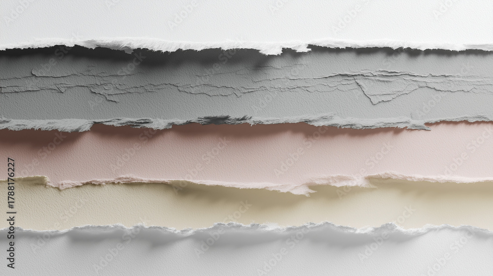 Fototapeta premium a piece of white paper with torn edges, isolated on the background.