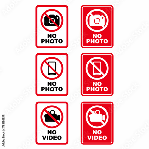 Vector No Photo No Video Recording Sign