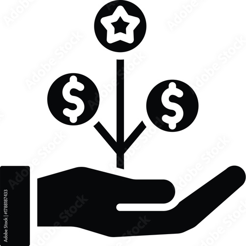 benefit web icon in outline style