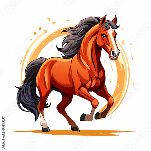 Pferd - Cartoon Comic Stil