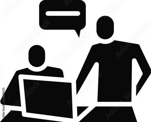 mentor web icon in outline style