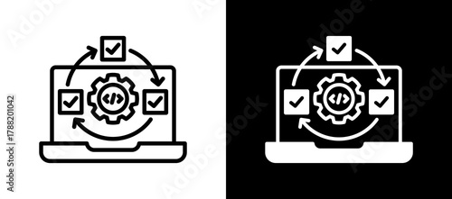 Script Automation whiteblack icon