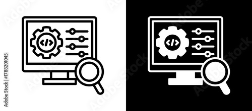 Software Testing whiteblack icon