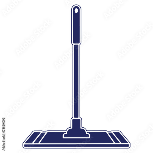 Modern Floor Cleaning Equipment Minimalist Design for Household Maintenance and Hygiene Illustration