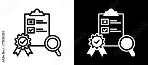 Quality Control whiteblack icon