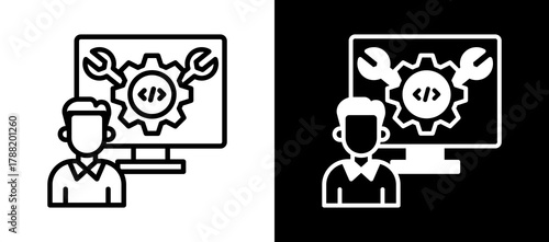 Software Engineering whiteblack icon
