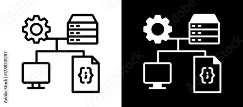 Data Storage Devices whiteblack icon