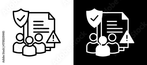 Security Protocols whiteblack icon