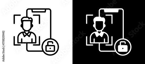 User Authentication whiteblack icon