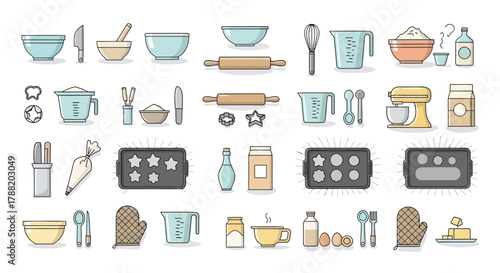 set of different tools for cleaning