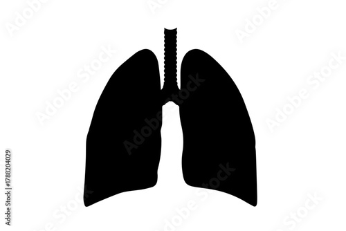 human lungs silhouette