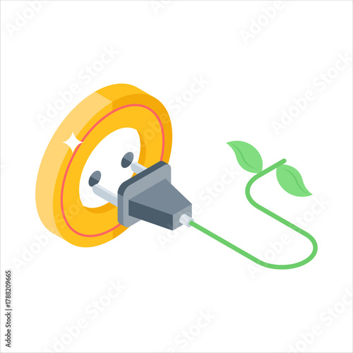 Get this amazing icon of power plug in modern style