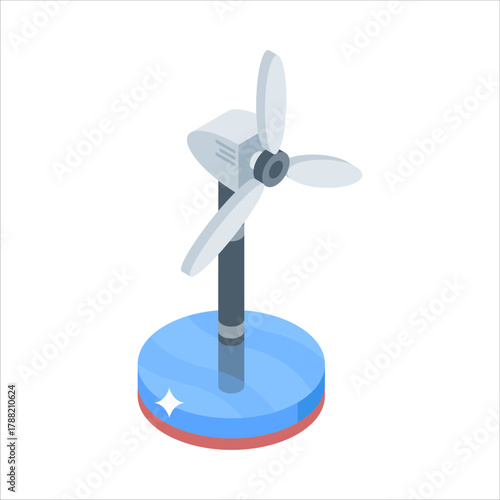 Get this amazing icon of wind turbine in modern design style