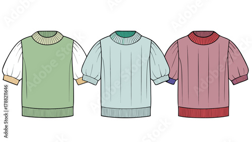 Three different women's dress styles showcased a sleek formal gown, a comfortable casual dress, and a colorful bohemian outfit..eps