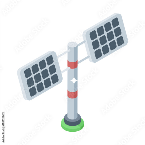 Get this carefully crafted isometric icon of of solar panels