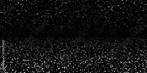 Dotted halftone gradient texture. Fading polka dot background. Repeated dots gradation pattern background. Black vanishing comic pop art overlay backdrop. Halftone raster effect wallpaper. Vector