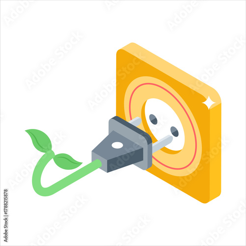 Get this amazing icon of power plug in modern style