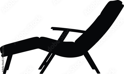 Modern silhouette of a comfortable reclining lounge chair