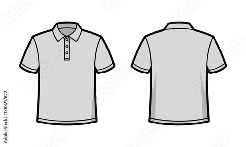 Polo shirt mockup design flat fashion template vector illustration template, easily editable.