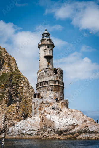 Aniva Lighthouse on Sakhalin Island, Russia