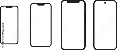Minimalist Black and White Smartphone Icons Set