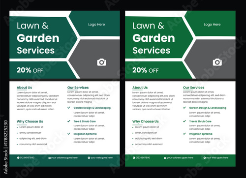lawn care flyer design template. landscaping and gardening lawn care service flyer, poster, leaflet design lawn care garden, Lawn and gardening service flyer design template Lawn Mower Garden or Lands