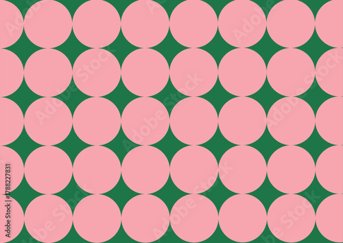 大きな丸が可愛いドット柄背景 クリスマス