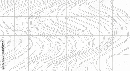 Abstract topographic contour lines in a minimalist illustration of layered earth texture