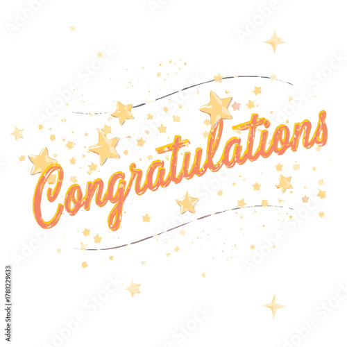 vector illustration of a congratulation banner 