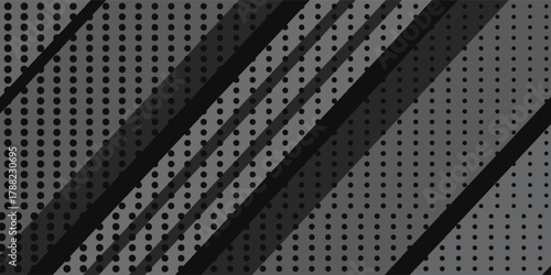Dark deep black dynamic abstract vector background with diagonal lines. Modern creative halftone premium gradient.
