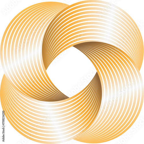 An abstract golden spiral vortex creating a hypnotic optical illusion of infinite depth and movement.