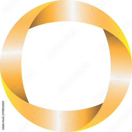 An abstract golden spiral vortex creating a hypnotic optical illusion of infinite depth and movement.