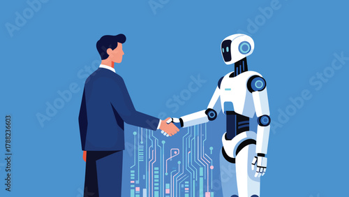 Human and Robot Handshake: AI Cooperation and Future Technology Partnership