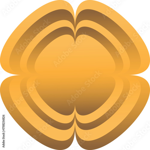 An abstract golden spiral vortex creating a hypnotic optical illusion of infinite depth and movement.