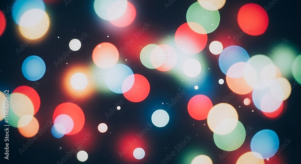 Obraz premium Abstract Bokeh Background with Colorful Circular Light Effect for Festive Season