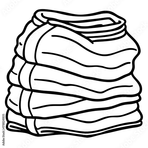 Stack of folded clothes illustration
