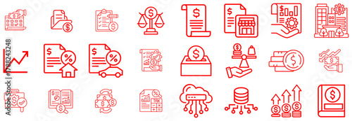 Financial Icons Business, Investment, and Economic Concepts