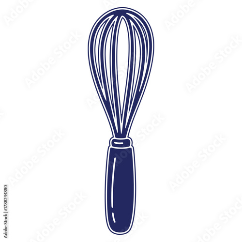 Isolated Kitchen Whisk Illustration for Culinary Arts and Food Preparation Concepts and Creative Cooking Artwork Designs