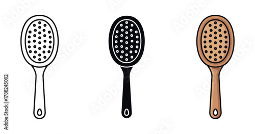 Black and brown foot file set with patterned handles on white background