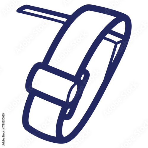 Roll of adhesive tape with dispenser and blue outline provides efficient and neat packaging solutions for various applications vector illustration