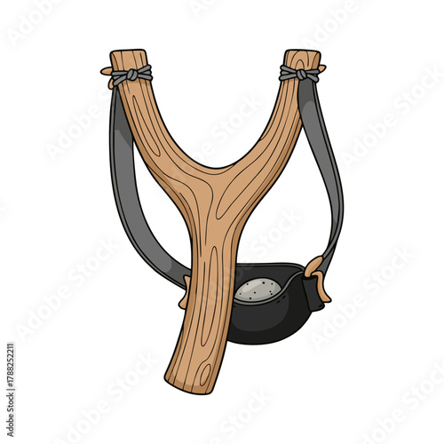 slingshot on white background