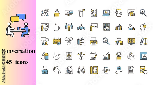 Flat Colorful Design Icons Illustrating Approval Warning and Notification for Digital Dashboard UI