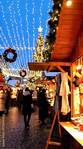 Christmas market scene