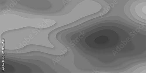 Luxury black creative spiral paper background. vector natural shadow papercut web topography map spiral line. black and gray light dynamic smooth cover origami papercut texture background.	
