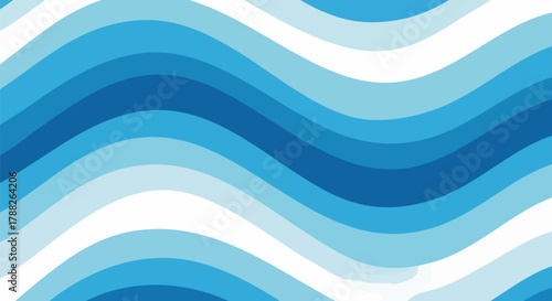 Abstract blue waves create a calming ocean background
