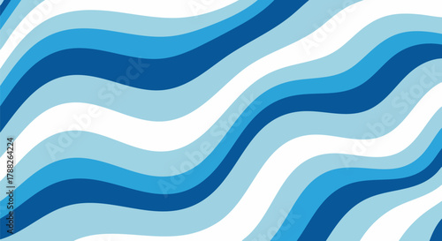 Abstract blue waves create a calming ocean background