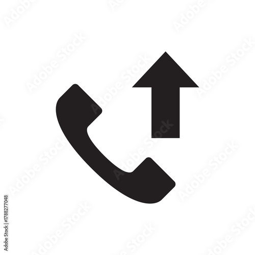 Outgoing Phone Call Up Arrow Solid