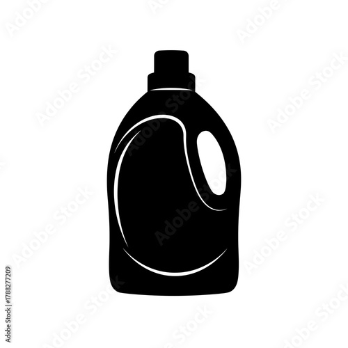 Detergent Bottle Silhouette Vector Illustration